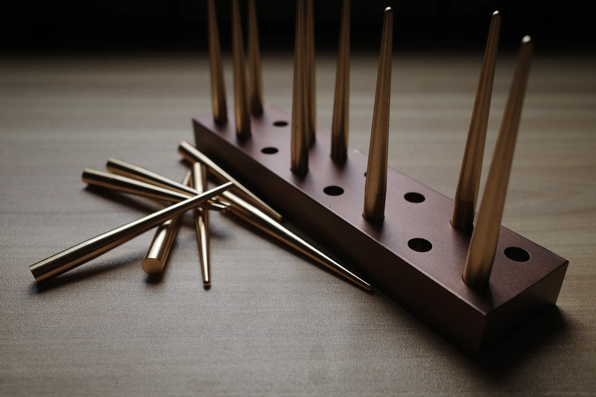 HY forming pin full set arranged on a workbench. thumbnail